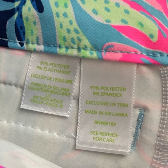 Lilly Pulitzer Reid Pull-On 9" Golf Shorts UPF in You’ve Been Spotted Sz 2 - Picture 8 of 8